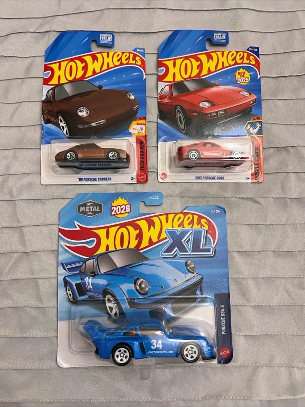 Hot Wheels XL 2026 Porsche 934.5 - 96 Porsche Carrera- 1983 Porsche 928S- Lot